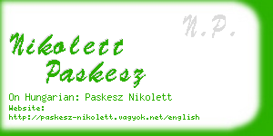 nikolett paskesz business card
